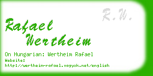 rafael wertheim business card